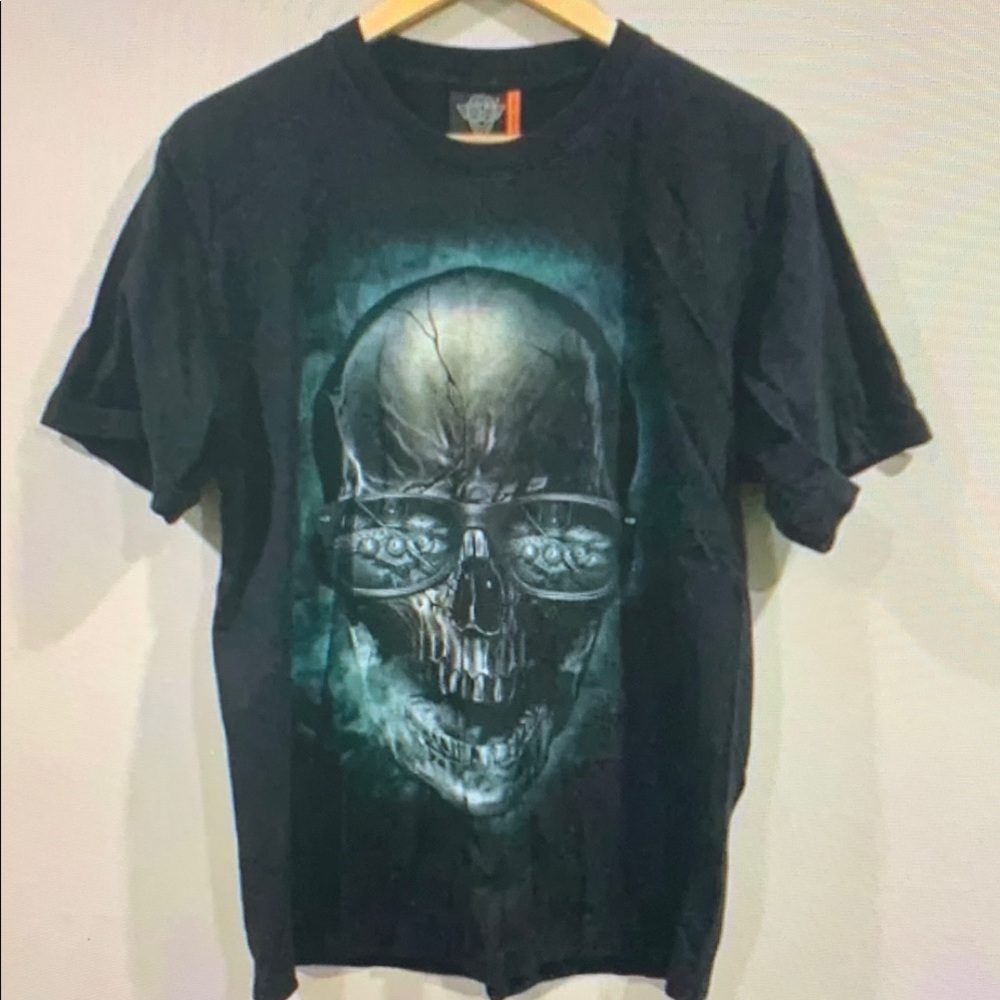 Black Graphic Skull T-Shirt